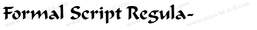 Formal Script Regula字体转换